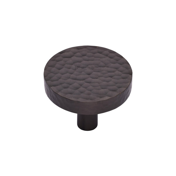 Heritage Brass Hammered Disc Cabinet Knob by M Marcus - Heritage Brass