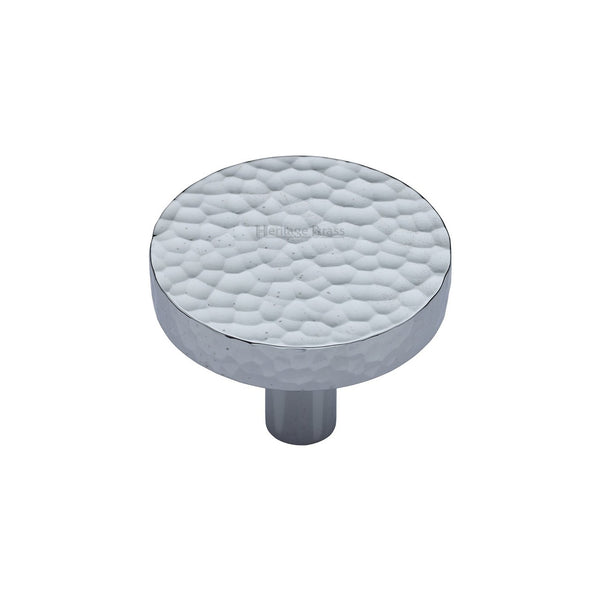 Heritage Brass Hammered Disc Cabinet Knob by M Marcus - Heritage Brass
