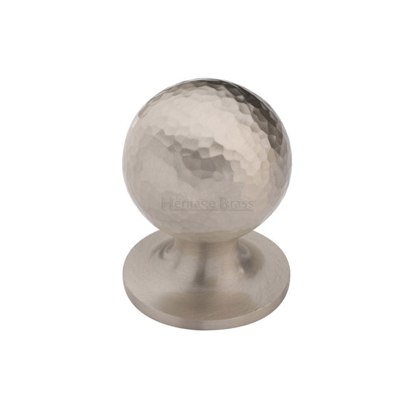 Ball Cabinet Knob Hammered Design by M Marcus - Heritage Brass