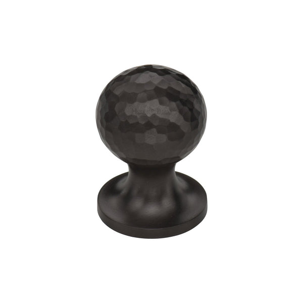 Ball Cabinet Knob Hammered Design by M Marcus - Heritage Brass