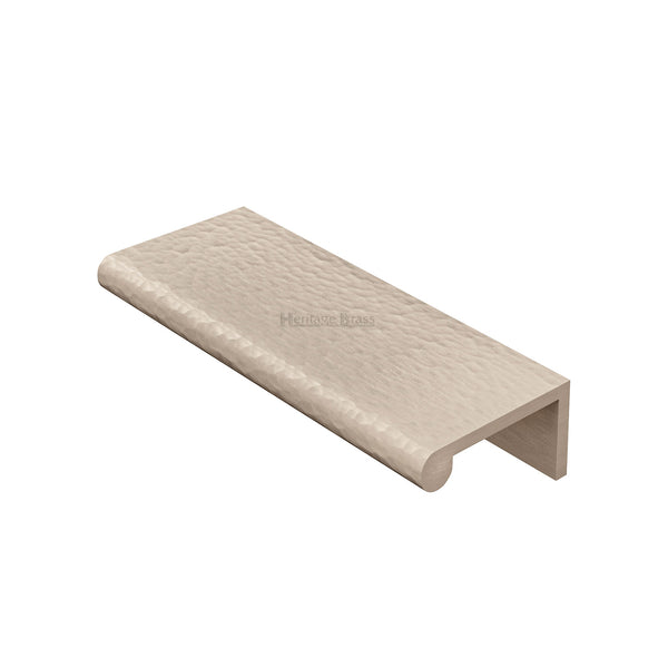 Edge Pull Cabinet Handle Hammered Design - 40mm Width by M Marcus - Heritage Brass