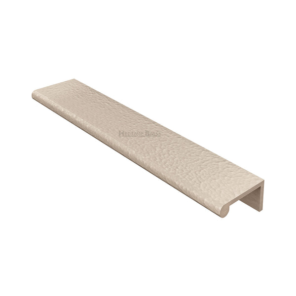 Edge Pull Cabinet Handle Hammered Design - 40mm Width by M Marcus - Heritage Brass