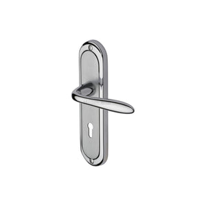Henley Door Handle on Plate by M Marcus - Heritage Brass