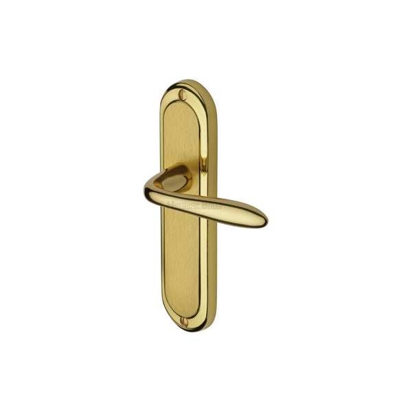 Henley Door Handle on Plate by M Marcus - Heritage Brass