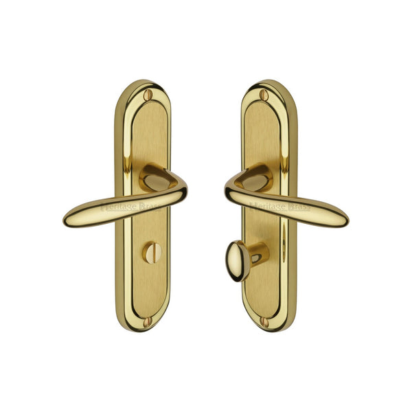 Henley Door Handle on Plate by M Marcus - Heritage Brass