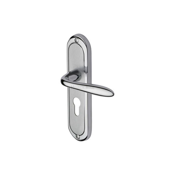 Henley Door Handle on Plate by M Marcus - Heritage Brass