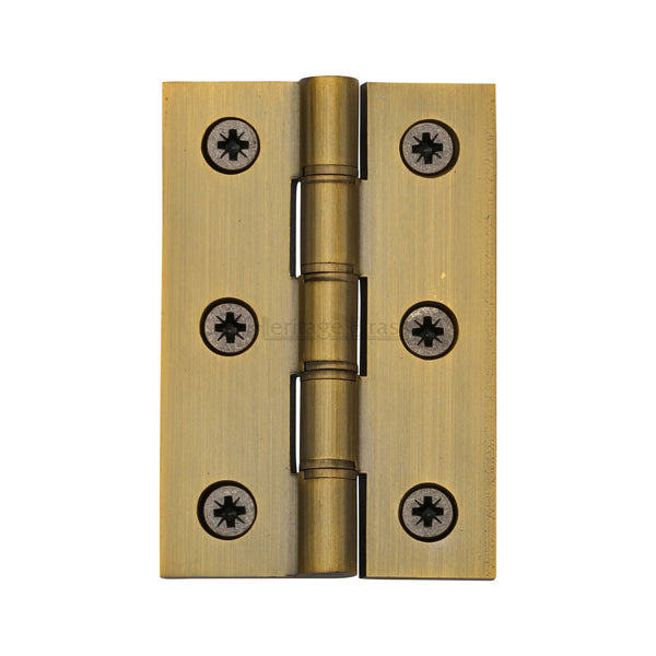 Hinge Brass Double Phosphor Washered - Antique Brass - 3" x 2"