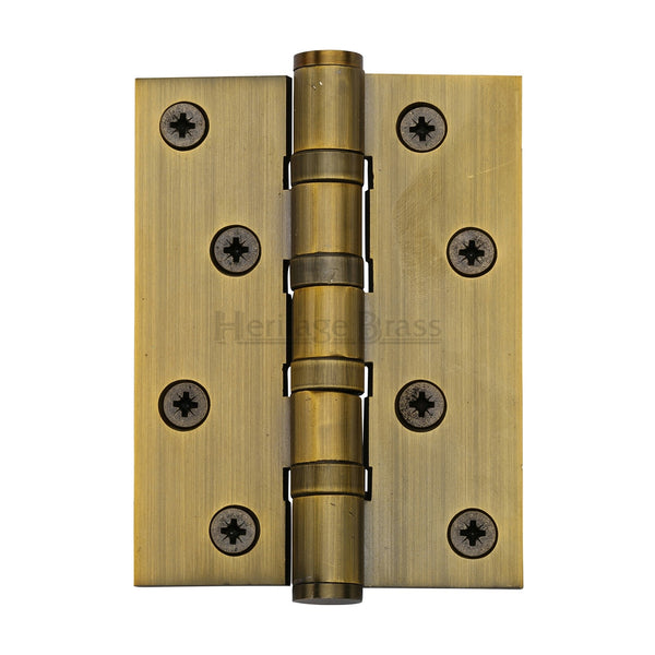 Hinge Brass with Ball Bearing - Antique Brass - 4" x 3"