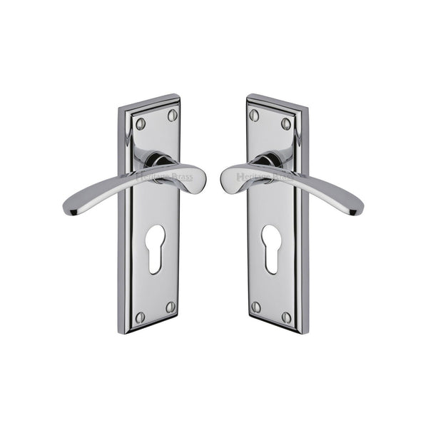 Hilton Door Handle on Plate by M Marcus - Heritage Brass