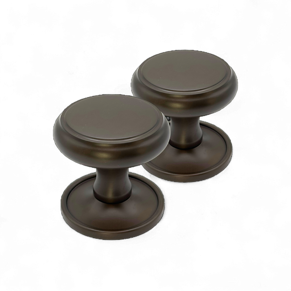 Beau Hardware Mortice Door Knobs - Dark Matt Bronze