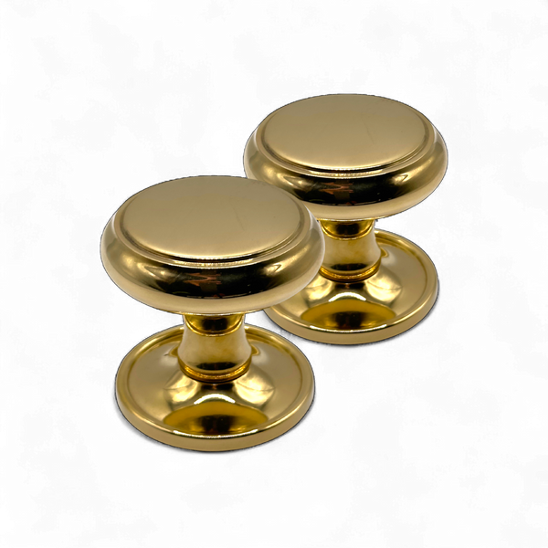 Beau Hardware Mortice Door Knobs - Unlacquered Polished Brass
