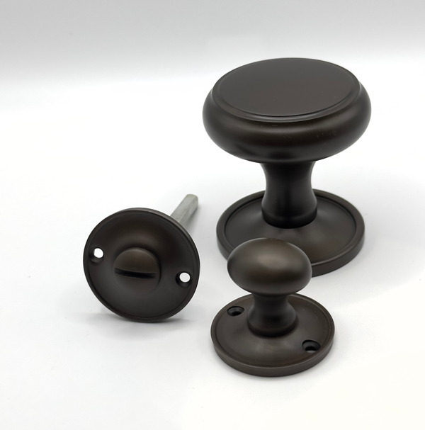 Beau- Hardware, Beau Hardware Mortice Door Knobs - Dark Matt Bronze, Mortice Knobs, Mortice Knobs