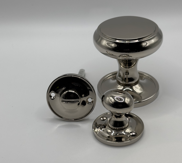 Beau Hardware Mortice Door Knobs - Polished Nickel