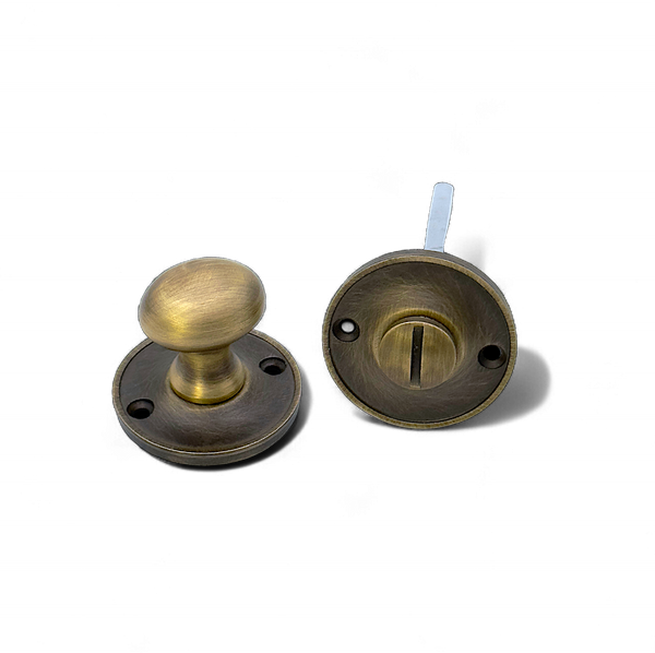 Beau Hardware Privacy Thumbturn & Release - Antique Brass