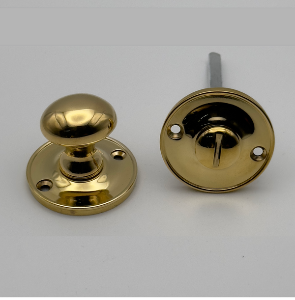 Beau- Hardware, Beau Hardware Privacy Thumbturn & Release - Unlacquered Polished Brass, Thumbturns & Release, Privac Thumbturns & Release