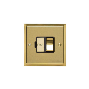 Elite Stepped Plate Range Satin Brass Switches & Sockets, S04 - Switched Spur (13 Amp) by Heritage Brass By M-Marcus