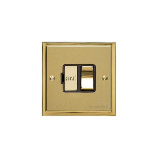 Elite Stepped Plate Range Satin Brass Switches & Sockets, S04 - Switched Spur (13 Amp) by Heritage Brass By M-Marcus