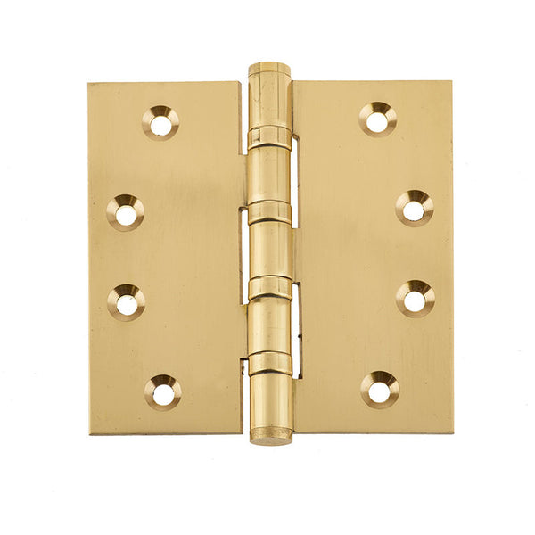 Frelan, Ball Bearing Hinge 102x102x3mm Polished Brass, Hinges, Ball Bearing Hinge