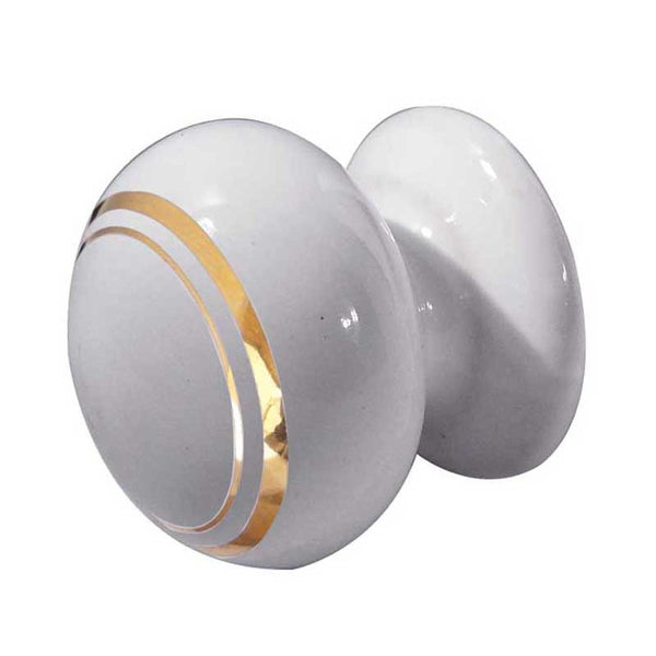 38mm White lined Cabinet knob