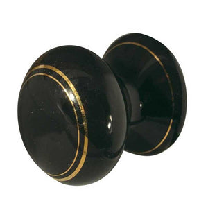 Frelan, 38mm Black lined Cabinet knob, Cabinet Hardware, Cabinet Knobs