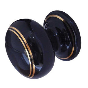 Frelan, 50mm Black lined cupbaord knob, Cabinet Hardware, Drawer Cup Pulls