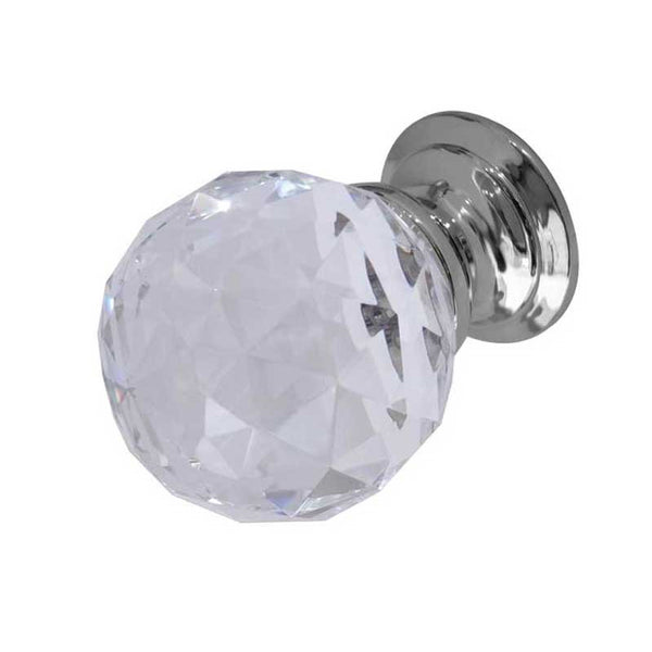 Frelan, JH1155 Faceted glass cupbaord knob, Cabinet Hardware, Drawer Cup Pulls