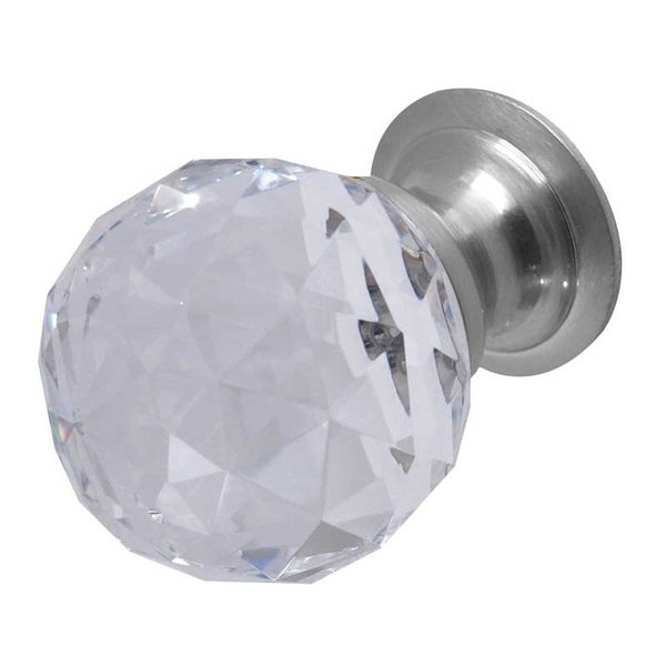 Frelan, JH1155 Faceted glass cupbaord knob, Cabinet Hardware, Drawer Cup Pulls