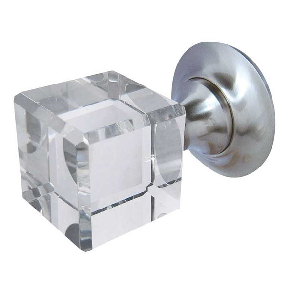JH1170 Cube glass mortice knob