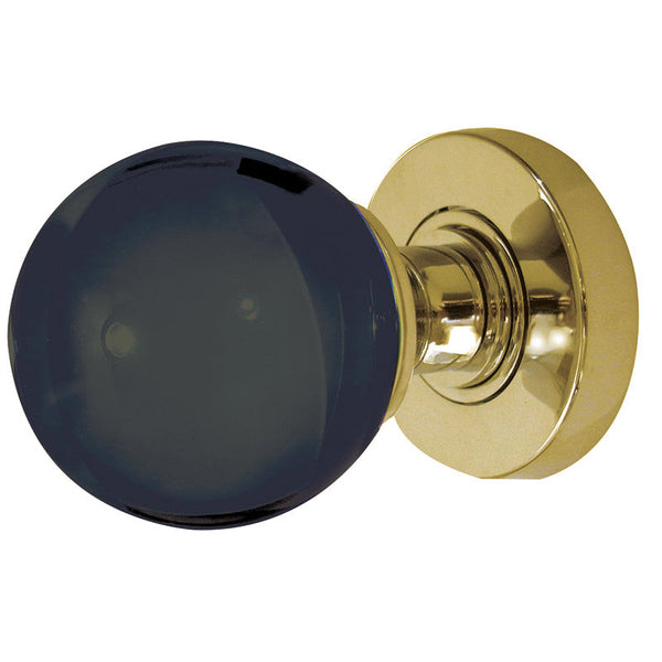 JH5206 Black glass mortice knob