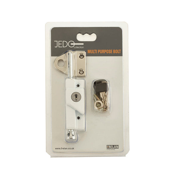 Frelan, JL1816 Multi purpose bolt 2 keys, Door Bolts & Chains, Lever On Multipoint Backplate