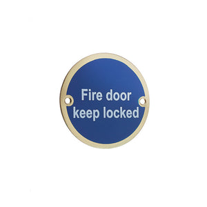 Frelan, JS101 Fire door keep locked sign, Accessories, Fire Door Keep Locked Sign