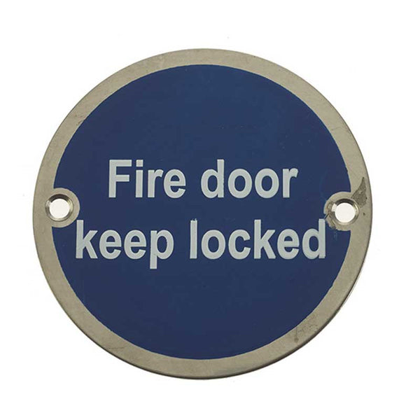 JS101 Fire door keep locked sign