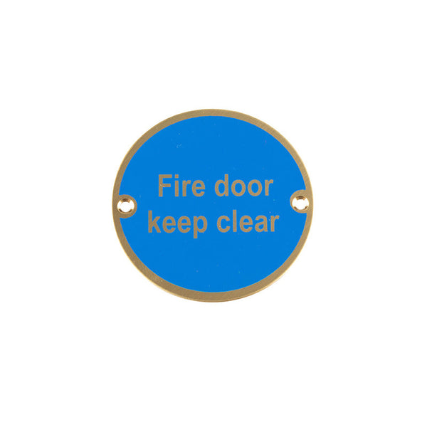 JS108 Fire door keep clear sign