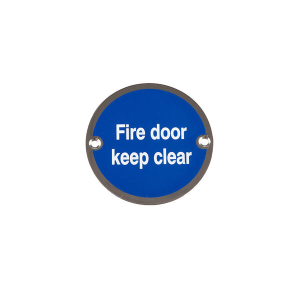 JS108 Fire door keep clear sign
