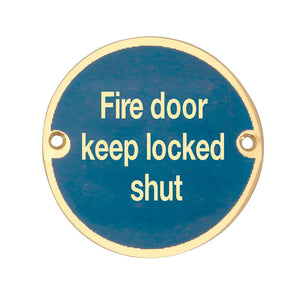 Frelan, JS109 Fire door keep locked shut sign, Accessories, Fire Door Keep Locked Shut Sign