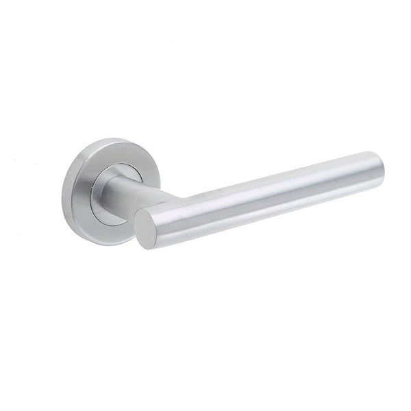 Frelan, Athena Door Handle on Rose, Door Handles, Lever Handles On Round Rose