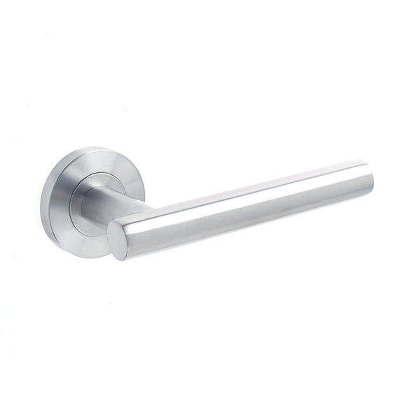 Frelan, Athena Door Handle on Rose, Door Handles, Lever Handles On Round Rose