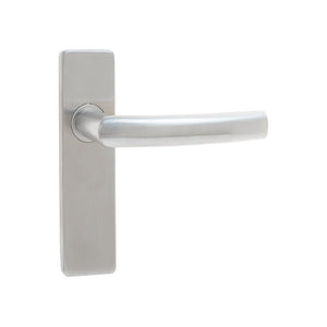 Frelan, Luma Suite Door Handle on Latchplate Satin Stainless Steel, Door Handles, Lever Handles On Latch Backplate