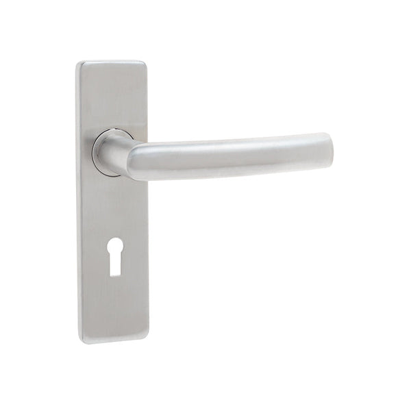 Frelan, Luma Suite Door Handle on Lockplate Satin Stainless Steel, Door Handles, 