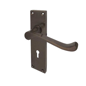 Frelan, Victorian Scroll Door Handle on Lockplate, Door Handles, Lever Handles On Lock Backplate