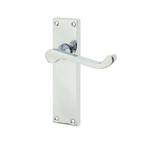 Frelan, Victorian Scroll Door Handle on Long Latchset Plate, Door Handles, Lever Handles On Latch Backplate