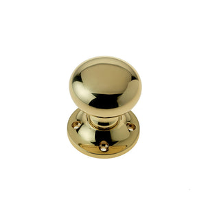 Frelan, Mushroom Mortice Door Knob Polished Brass, Door Knobs, Mortice Door Knobs