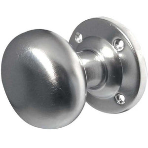 Frelan, Mushroom Mortice Door Knob Satin Chrome, Door Knobs, Mortice Door Knobs