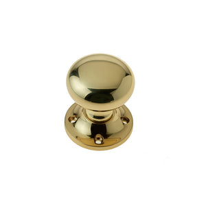 Frelan, Mushroom Rim Door Knob Polished Brass, Door Knobs, Mortice Door Knobs