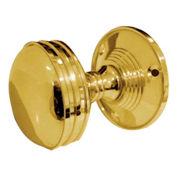 Frelan, Ringed Mortice Door Knob Polished Brass, Door Knobs, Mortice Door Knobs