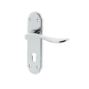 Frelan, Henley Suite Door Handle on Lockplate, Door Handles, Lever Handles On Lock Backplate