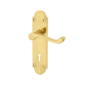 Frelan, Epsom Suite Door Handle on Lockplate, Door Handles, Lever Handles On Lock Backplate