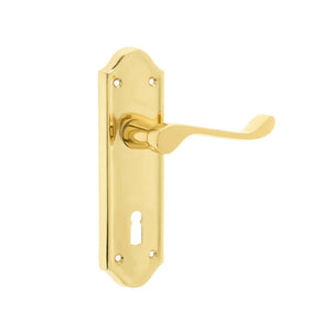 Frelan, Sherborne Suite Door Handle on Lockplate, Door Handles, Lever Handles On Lock Backplate