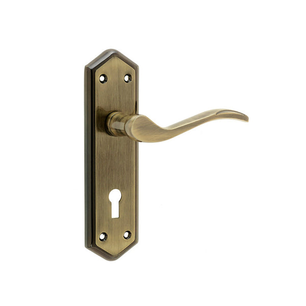 Frelan, Paris Suite Door Handles on Lockplate, Door Handles, Lever Handles On Lock Backplate