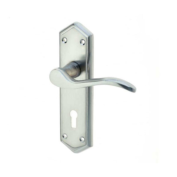 Frelan, Paris Suite Door Handles on Lockplate, Door Handles, Lever Handles On Lock Backplate